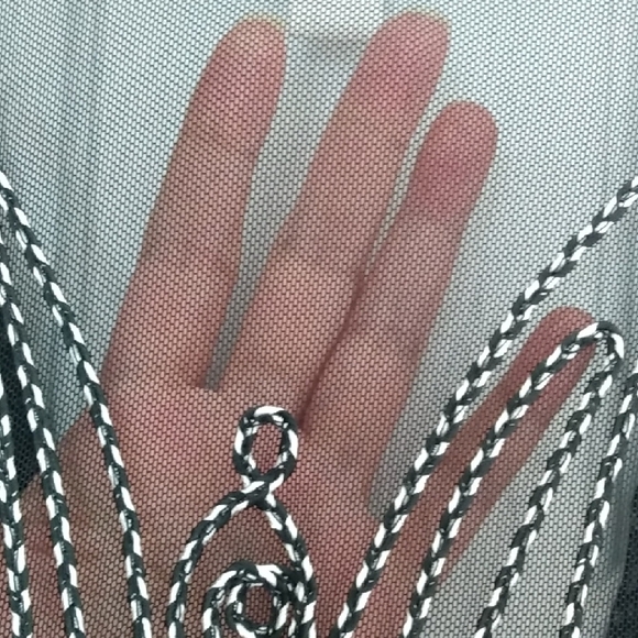 Embroidered Sheer Luxe Bolero Open Jacket Chicos Size 1 or US M 8-10 NWOT - Picture 10 of 13